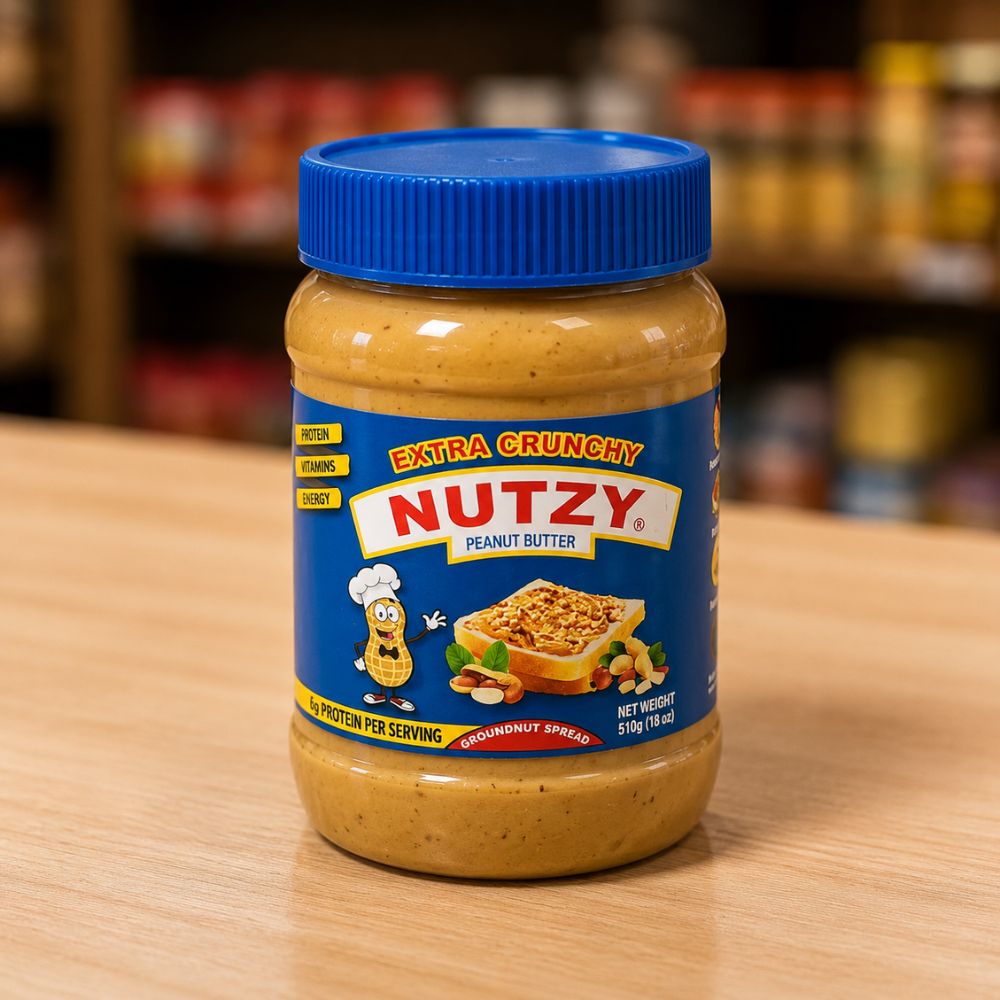 NUTZY PEANUT BUTTER 510G CRUNCHY