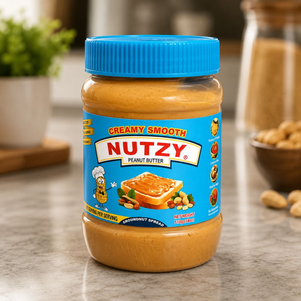 NUTZY PEANUT BUTTER SMOOTH B/S (510G)
